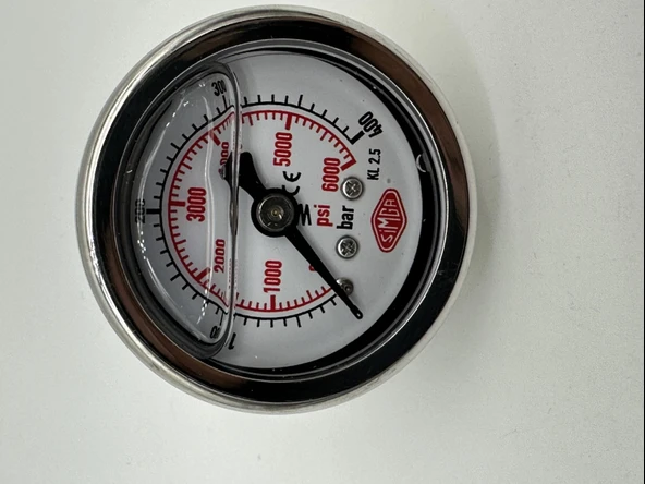 Manometre Gliserinli Arkadan Çıkışlı Q40 - 0 - 400 Bar 1/8 A Tipi - Resim 8