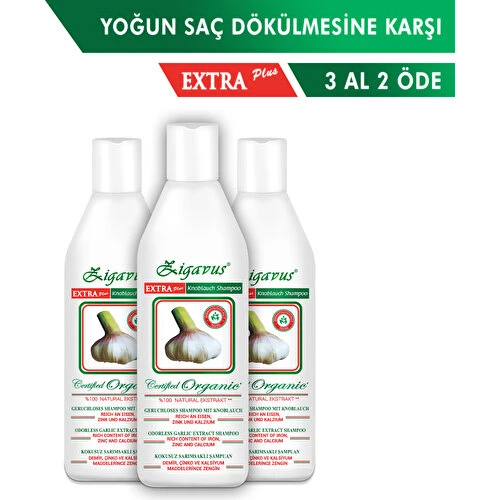 Zigavus Extra Plus Sarımsaklı Şampuan 250ML 3 Al 2 Öde ürün görseli 1