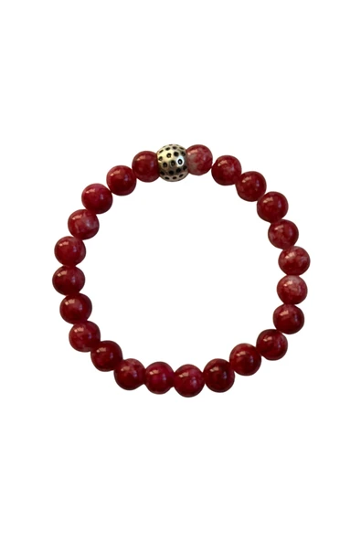 Renkli Doğal Taş Görünümlü Boncuk Bileklik – 5’li Esnek Bileklik Seti - Resim 4