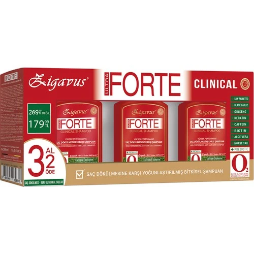 Zigavus Forte Ultra Clinical Kuru Saçlar için Şampuan 300 ml - 3 Al 2 Öde ürün görseli 1