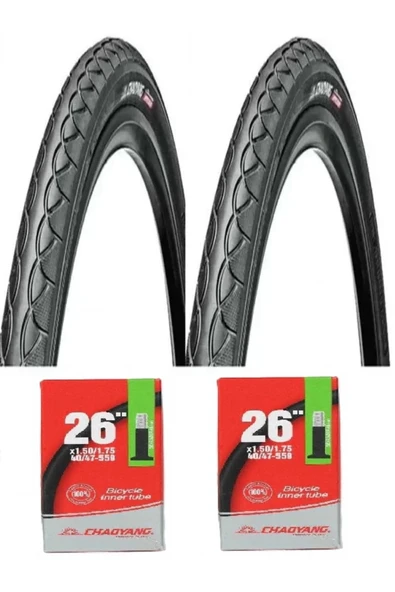 Bike sky Chaoyang 26 Jant 26x1.75 Bisiklet Dış Lastiği Yol Tipi H-460 X 2 Adet + İç Lastik ve dış lastik Seti ürün görseli 1