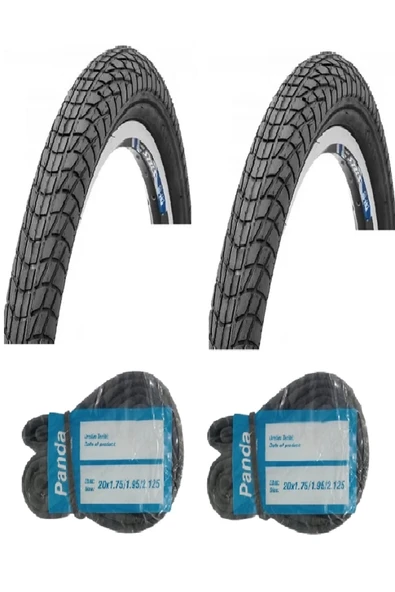 Bike sky  Chaoyang 20 Jant 20x1.75 Bisiklet Dış Lastiği Yol Tipi H-537 X 2 Adet + Panda İç Lastik Seti ürün görseli 1