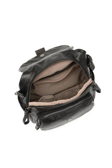 Yıkama Deri Sırt Askılı Kadın Çantası 21-K Barcelona 1908 - Resim 6