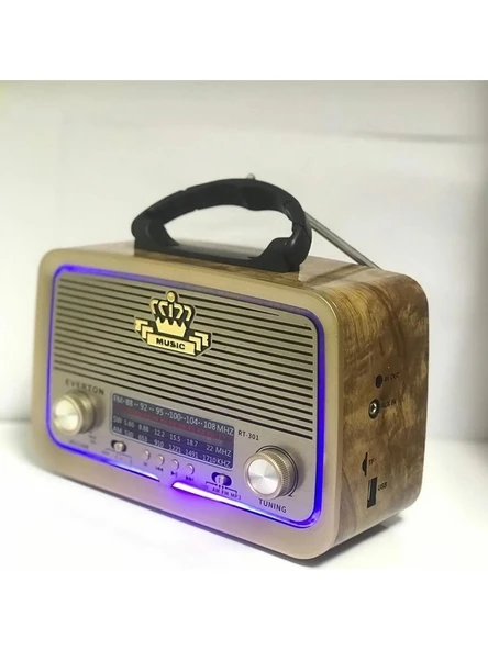 Gönder Gönder Gelsin KSST K-3189 Nostaljik Ahşap/kahve Usb-Tf Bluetooth 3 Band Klasik Radyo ürün görseli 1