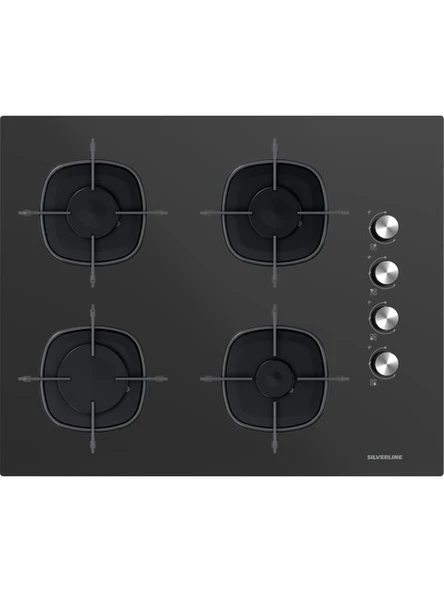 SİLVERLİNE CS5665B01  65 CM ANKASTRE OCAK SİYAH CAM ürün görseli