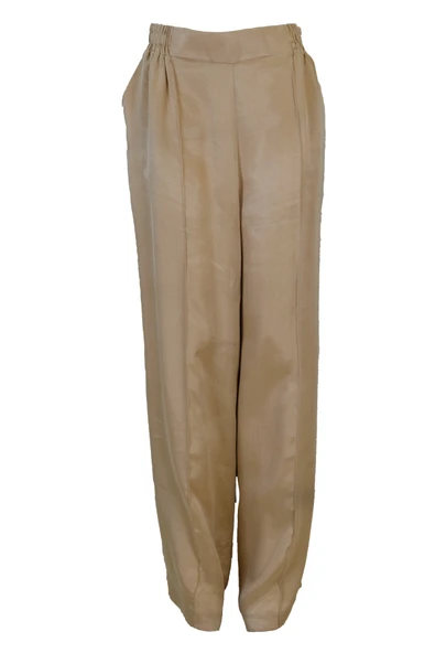 5556 SENTEZ İPEK CUPRA GENİŞ PAÇA PANTOLON - Resim 6