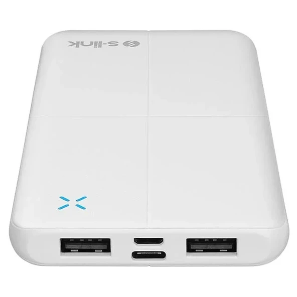 S-link Ip-g12n 10.000mah Microusb + Type-c Beyaz Taşınabilir Pil Şarj Cihazı Powerbank - Resim 3
