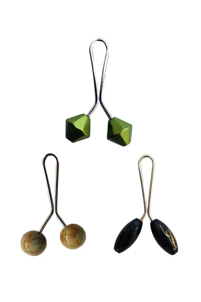 3 Adet Tesettür Eşarp ve Şal Klipsi Hardal Siyah Yeşil ürün görseli