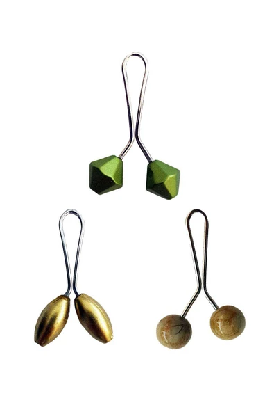 3 Adet Tesettür Eşarp ve Şal Klipsi Sarı Hardal Yeşil ürün görseli