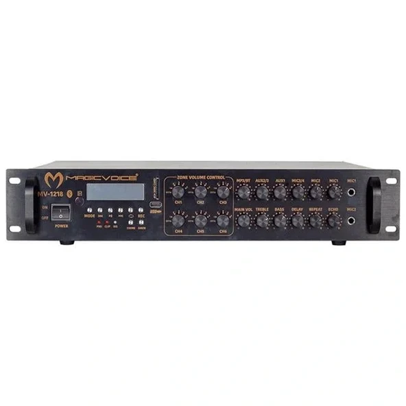 Magicvoice Mv-1218 6 Kanal 80w Rms Trafolu Ses Mixer - Resim 2