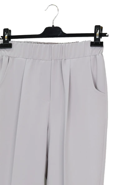 5385 SENTEZ PANTOLON BELİ LASTİKLİ ÖNÜ KISA ARKASI UZUN - Resim 8