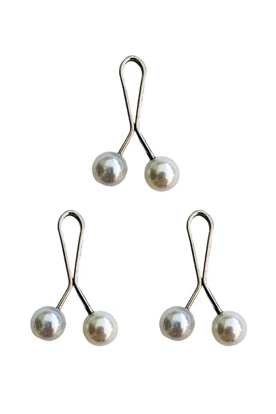 3 Adet Tesettür Eşarp ve Şal Klipsi İnci Beyaz ürün görseli