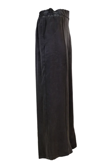 5556 SENTEZ İPEK CUPRA GENİŞ PAÇA PANTOLON - Resim 3