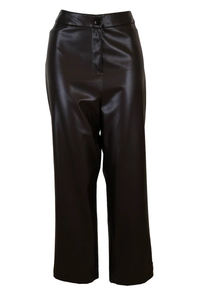 5402 SENTEZ PANTOLON TEK DÜĞMELİ GENİŞ PAÇA DERİ - Resim 10