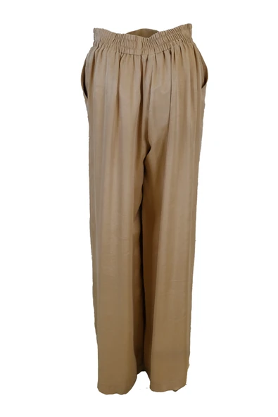 5556 SENTEZ İPEK CUPRA GENİŞ PAÇA PANTOLON - Resim 8