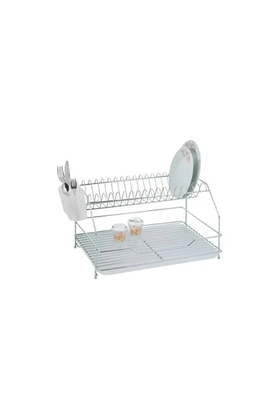 Kiwa Metal Gold Model 2 Katlı Paslanmaz Krom Bulaşık Sepeti Tabaklık - Bulaşıklık - Resim 5