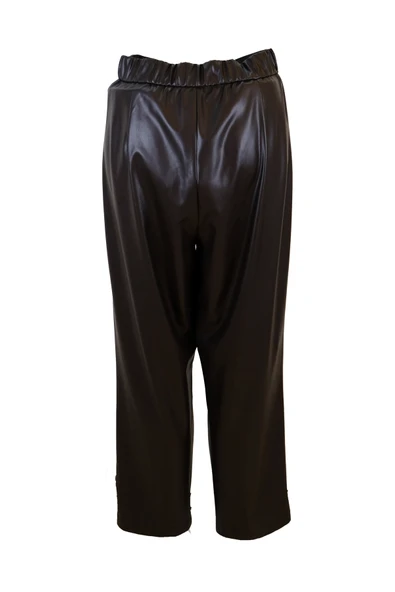 5402 SENTEZ PANTOLON TEK DÜĞMELİ GENİŞ PAÇA DERİ - Resim 12