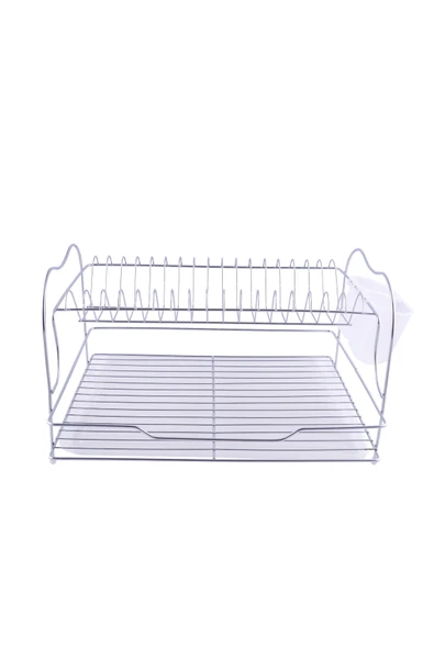 Kiwa Metal Salsa Model 2 Katlı Paslanmaz Krom Bulaşık Sepeti Tabaklık - Bulaşıklık - Resim 3