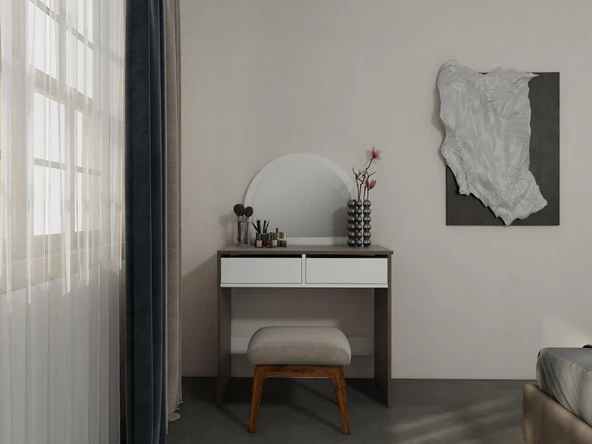 Huzur Makyaj Masası Antrasitmeşe ürün görseli