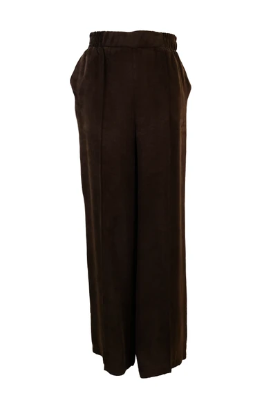 5556 SENTEZ İPEK CUPRA GENİŞ PAÇA PANTOLON - Resim 10