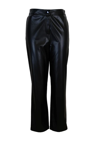 5402 SENTEZ PANTOLON TEK DÜĞMELİ GENİŞ PAÇA DERİ - Resim 2