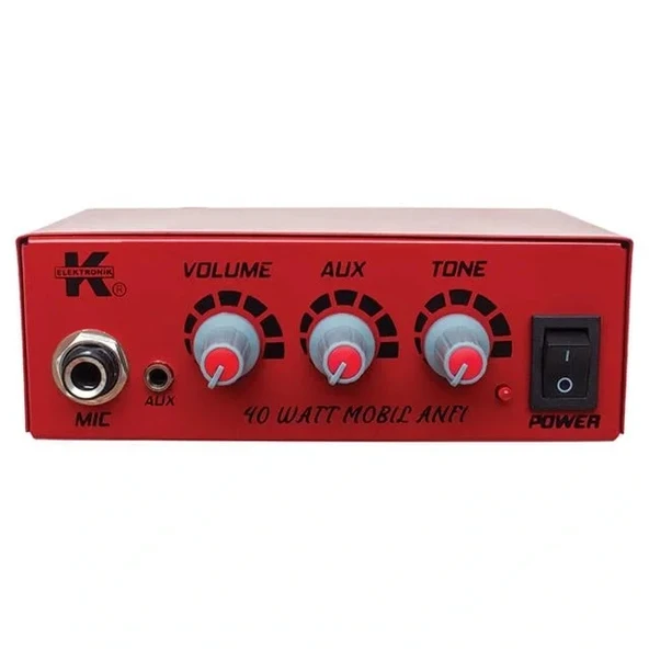 12 Volt 40 Watt Mini Metal Kasa Pazarcı Anfisi - Resim 2