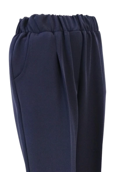 5385 SENTEZ PANTOLON BELİ LASTİKLİ ÖNÜ KISA ARKASI UZUN - Resim 12