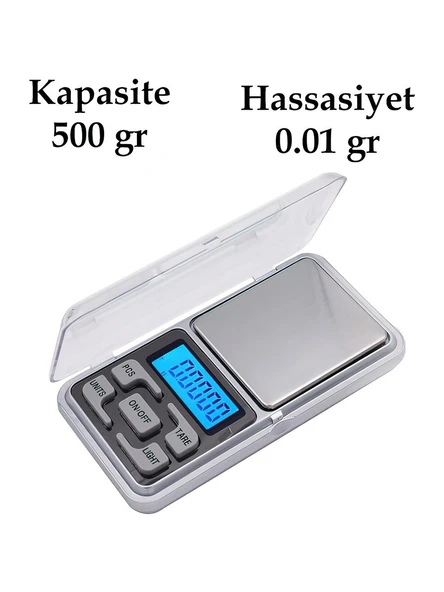 Gönder Gönder Gelsin Benturk Hassas Elektronik Cep Terazisi Tartı 500 gr - Resim 2