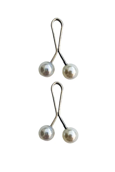 2 Adet Tesettür Eşarp ve Şal Klipsi İnci Beyaz ürün görseli 1