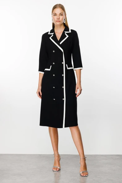 6568 MODAİLGİ ELBİSE ENKÜRESTELİ KRUVAZE UZUN ELBİSE - Resim 4