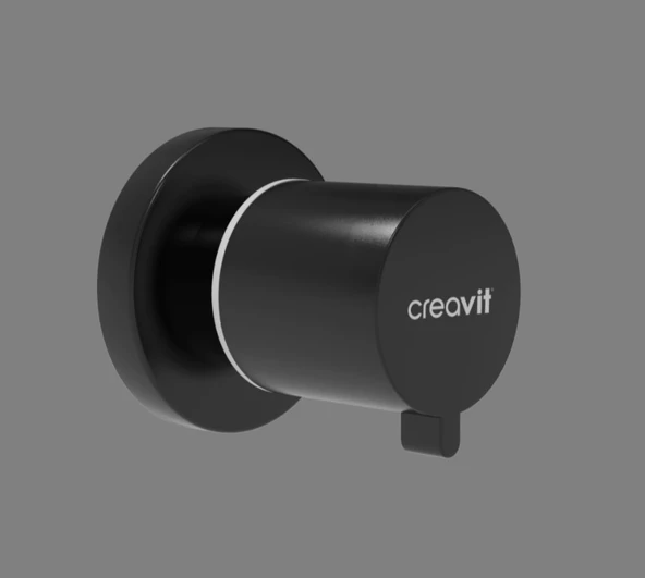 Creavit AC50L Aç - Kapa Ara Kesme Valfi Taharet Musluğu Mat Siyah ürün görseli 1