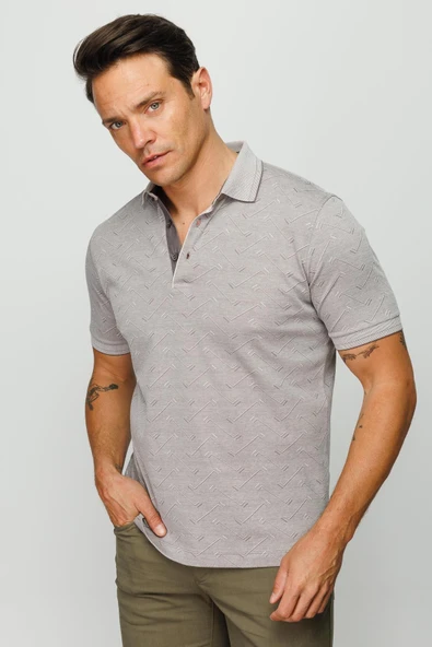 805 DESEN MTA JAKARLI PY DÜĞMELİ K.KOL ERKEK T-SHİRT - Resim 5