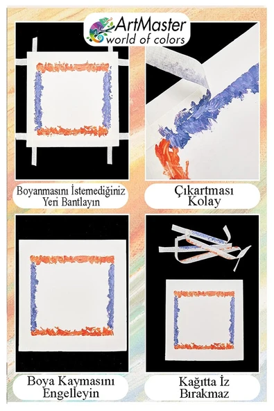 Kağıt Bant Maskeleme Bandı 9 mm 25 Metre 6 Adet Boya Bantı Maskeleme Kağıt Bant Duvar Yağlı Boya Badana Genel Amaç - Resim 2