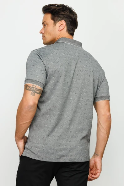 805 DESEN MTA JAKARLI PY DÜĞMELİ K.KOL ERKEK T-SHİRT - Resim 11