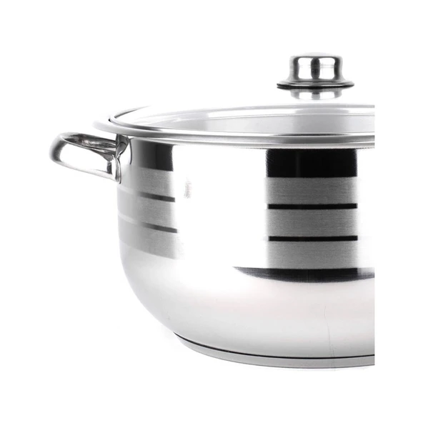 Manheim Cam Kapak Çelik Derin Tencere 30 x 20 cm - Resim 3