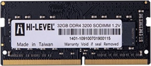 HI-LEVEL 32GB DDR4 3200Mhz (1X32GB) Notebook Ram HLV-SOPC25600D4-32G ürün görseli