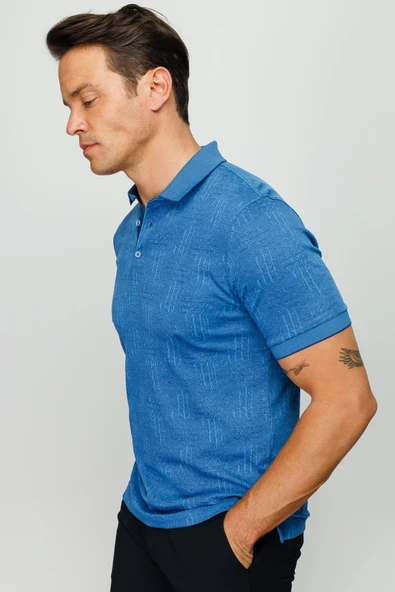 810 DESEN MTA JAKARLI PY DÜĞMELİ K.KOL ERKEK T-SHİRT - Resim 11