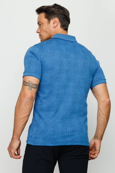 810 DESEN MTA JAKARLI PY DÜĞMELİ K.KOL ERKEK T-SHİRT - Resim 10