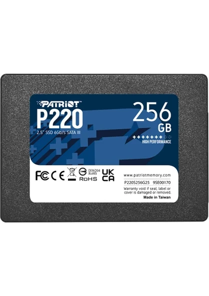 PATRIOT P220 2.5 256GB SATA3 550/490MB/s Ssd Disk (P220S256G25) ürün görseli