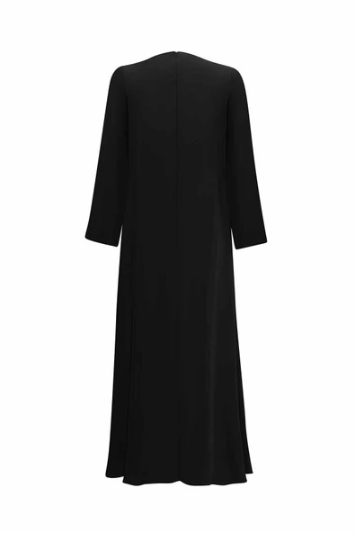 T25Y-4042 MISSDALIDA BROŞ DETAYLI A KESİM CUPROO ELBİSE - Resim 7