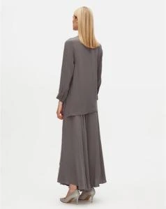 T25Y-6026 MISSDALIDA ÖN KISMI HAREKETLİ KESİM CUPRO TUNİK - Resim 7