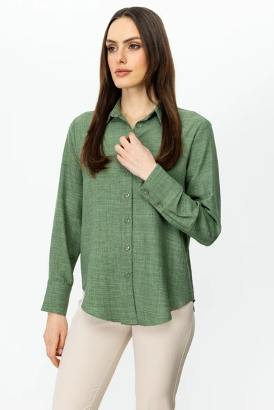 54302 ONTEKS KETEN GÖMLEK - Resim 11