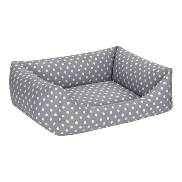 Pet Comfort Uniform Gri Puantiyeli Kedi ve Köpek Yatağı M 60x50cm - Resim 2