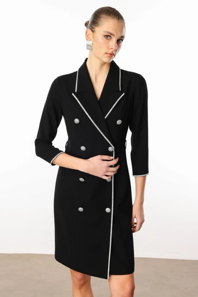 60005 MODAİLGİ TAŞ ŞERİTLİ KRUVAZE ELBİSE - Resim 7