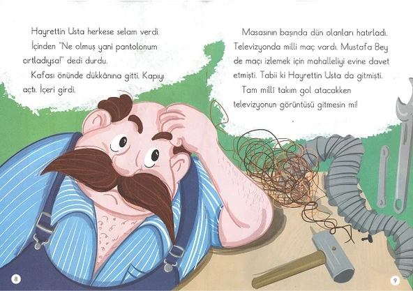 1.Sınıf Hayrettin Usta Hikaye Seti (16 Sayfa) - Hayat Bilgisi Kitabı Hediyeli - Resim 2