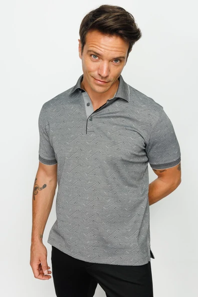 805 DESEN MTA JAKARLI PY DÜĞMELİ K.KOL ERKEK T-SHİRT - Resim 7