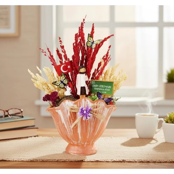 Vazo Midye Teraryum - Öğretmenler Günü Hediyesi ürün görseli