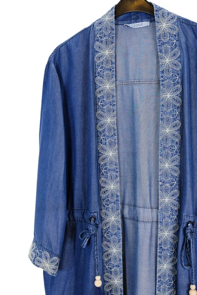 3003 SEDNA TÜL KOMBİNLİ TENSEL TUNİK - Resim 5