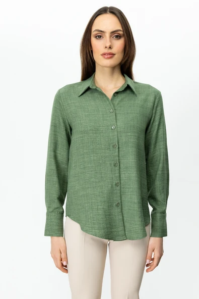 54302 ONTEKS KETEN GÖMLEK - Resim 4