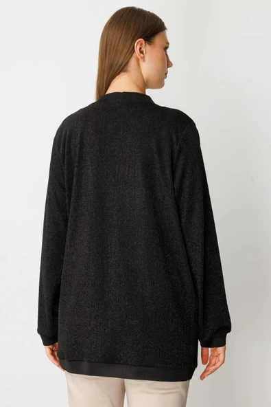 51902 ONTEKS HIRKA KENARLARI SIYAH SERITLI UZUN HIRKA - Resim 10